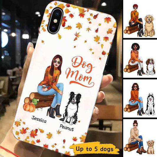 Fall Season Dog Mom Personalized Phone Case